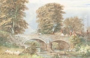 The Old Bridge, Axminster by Francis Henry Newbery