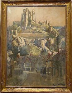 Corfe Castle Dawn by Francis Henry Newbery