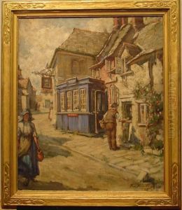 'the Blue Shop' Corfe Castle by Francis Henry Newbery