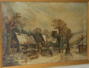 Village Scene In Winter