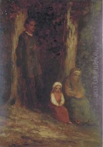 A Family In The Woods by Robert Loftin Newman