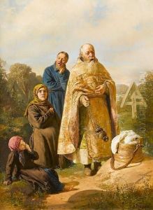 Blessing The Grave by Nikolai Vasilievich Nevrev