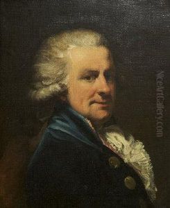 Bust Length Portrait Of A Gentleman by Gilbert Stuart