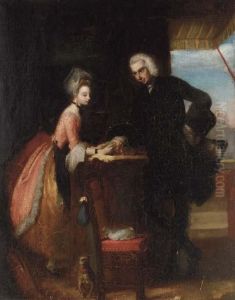 Yorick And Grisette At The Haberdashers by Gilbert Stuart