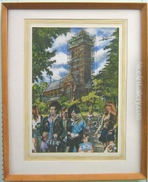 St Peter's Church Hampstead With Punks - view 1