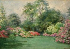 A Herbaceous Border In Summe