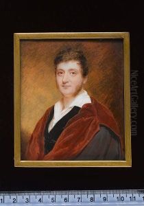 A Gentleman, Wearing Doctoral Robes Over Black Velvet Coat And White Chemise With Wide Collar. by Newton, Sir William John