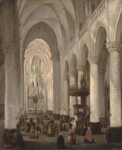Prayers At The Church Of St Michel, Gand by Bernard Neyt