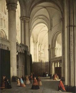 Figures In Canterbury Cathedral by Bernard Neyt