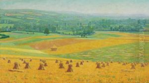 Cornfields In Zuid-limburg by Ferdinand Hart Nibbrig