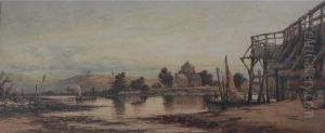 View Of Shoreham, West Sussex, With St. Nicolas' Church by Richard Henry Nibbs