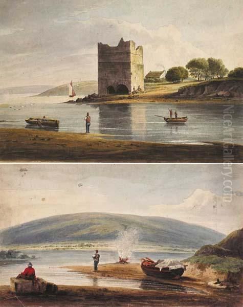 Fishermen By Water's Edge - view 1