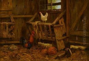 Fowl In The Cow Barn