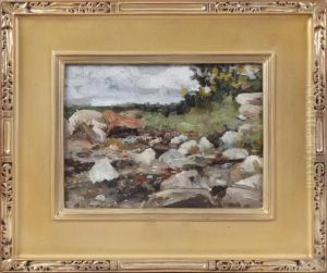 Rock Landscape Scene by Burr H. Nicholls