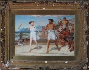 The Race Between Atalanta And Melanion by Charles Wynee Nicholls