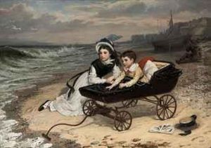 "what Are The Wild Waves Saying?" Florence And Paul Dombey Fromdombey & Son, By Charles Dickens