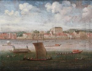 Boats On The Thames At Westminster