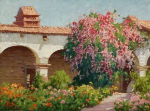 Flower And Vine-covered Capistrano Mission
