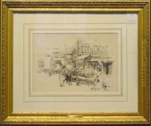 Hester Street Market, 1891 by Harley Dewitt Nichols