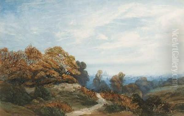 Hampstead Heath, Looking Towards London - view 1