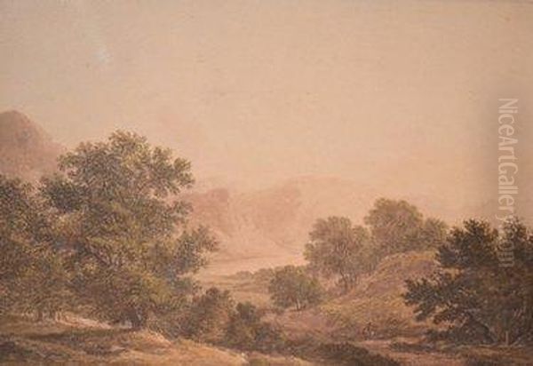 Drover And Cattle On A Valley Road To Ullswater - view 1