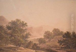 Drover And Cattle On A Valley Road To Ullswater