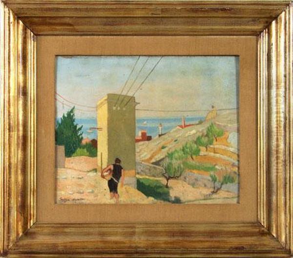 Coastal View With Figure - view 1