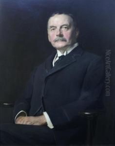 Portrait Of W.guy W.radford Master Of The Company Of Ironmongers by John Watson Nicol