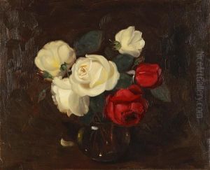 Red And Cream Roses by John Watson Nicol