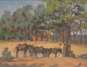 "repos Sous Les Arbres, Jardin D'essai,alger" by Paul Nicolai