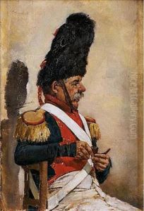 ""granadero Sentado Con Pipa" by Vicente Nicolau Cotanda