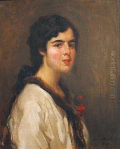 Joven Con Vestido Blanco by Gabriel Nicolet
