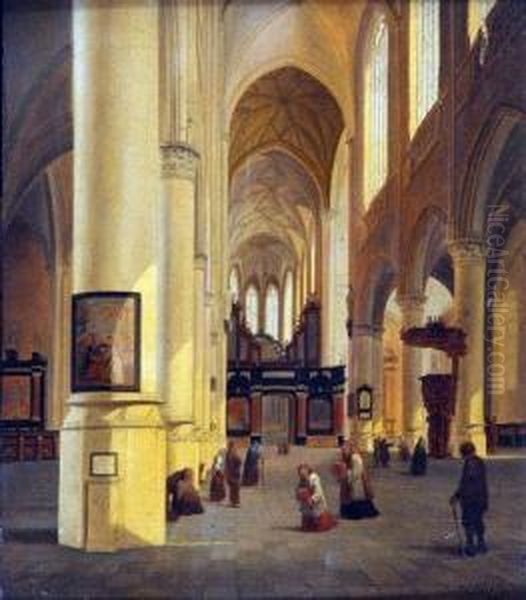 Church Interior With Figures - view 1