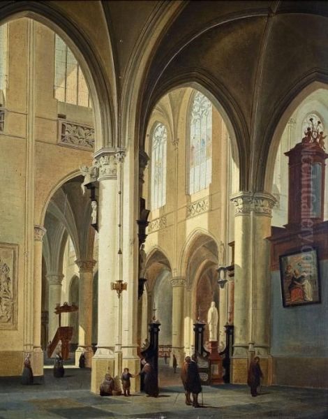 Kircheninterieur Mit Figurenstaffage - view 1