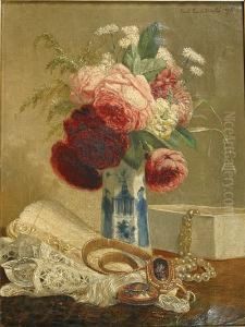 Rozen In Een Vaas. by Paul Emile Nicolie