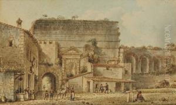 La Porte Majeure A Rome; Et Temple De Minerva Medica A Rome - view 1