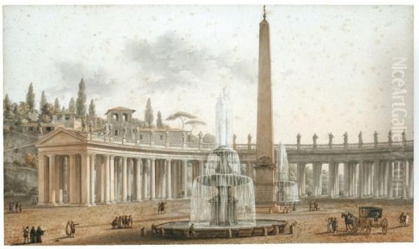View Of The Colonnade Of St. Peter's, Rome - view 1