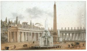 View Of The Colonnade Of St. Peter's, Rome