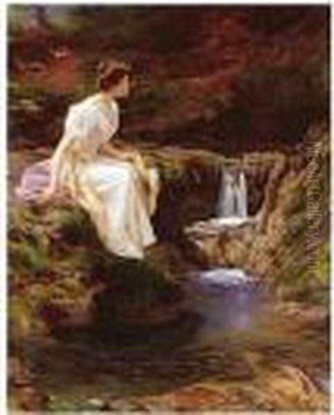 Edouard , Day Dreams, Signed, Oil On Canvas Laid Down, 98.5 X 79 Cm.; 38 3/4 X 31 Cm - view 1