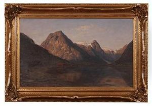 Fjordlandskap Med Fjell by Amaldus Clarin Nielsen