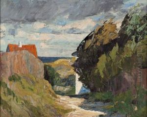 Haus In Kustenlandschaft by Arthur Nielsen
