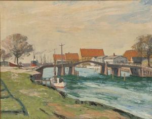 Harbour Scene by Arthur Nielsen