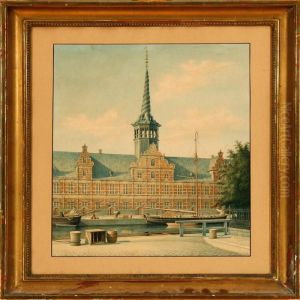 The Danish Stock Exchange In Copenhagen by Christian V. Nielsen