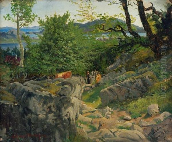 Fra Kolsdalen Ved Kristiansand 1863 - view 1