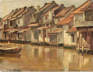 A View Of The Benedenstad, Djarkarta by Jan Frank Niemantsverdriet