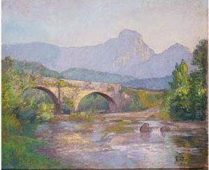 Paisaje Del Duranguesado Con Elmonte Amboto by Enrique Nieto Uribarri