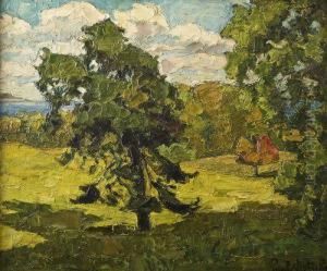 Sunny Wooded Landscape by Paul Nietsche