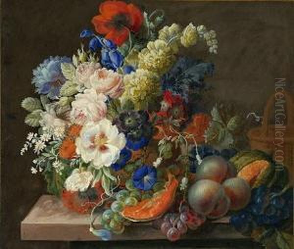 Stillleben Mit Blumen Undfruchten - view 1
