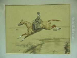 Hunting Scenes, Four, Tally Ho Over! by Basil J. Nightingale