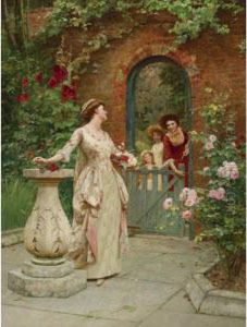 British 19th Century Midsummer Roses by Leonard Charles Nightingale